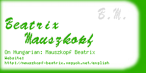 beatrix mauszkopf business card